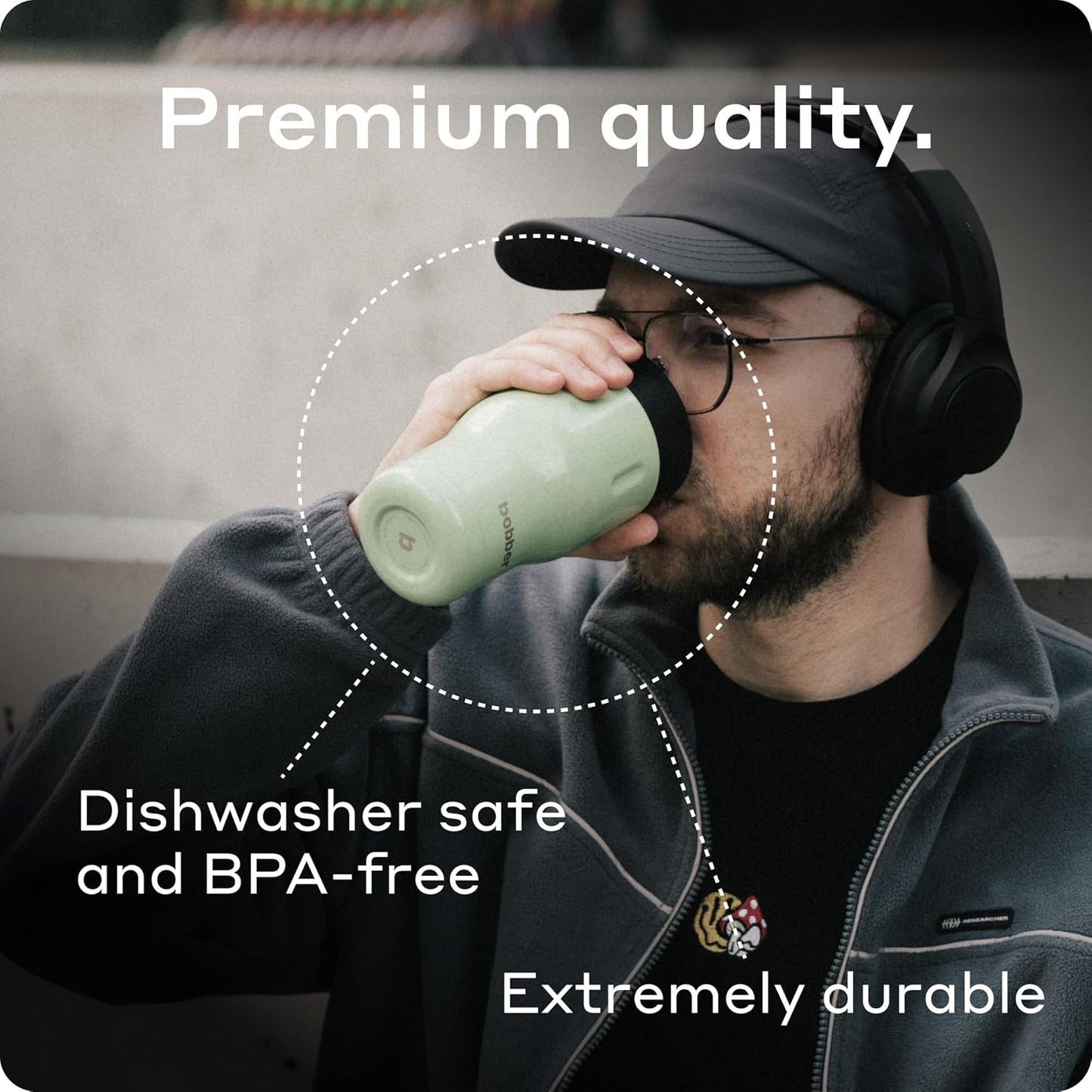 12 OZ Vacuum Insulated Stainless Steel Portable Travel Coffee Mug With 100% Leakproof Locked Lid (Matte)