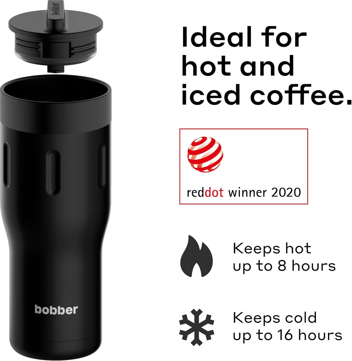 12 OZ Vacuum Insulated Stainless Steel Portable Travel Coffee Mug With 100% Leakproof Locked Lid (Matte)
