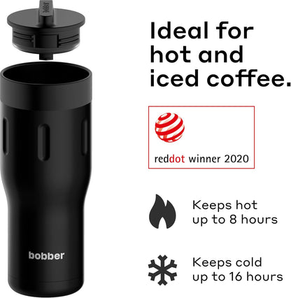 12 OZ Vacuum Insulated Stainless Steel Portable Travel Coffee Mug With 100% Leakproof Locked Lid (Matte)