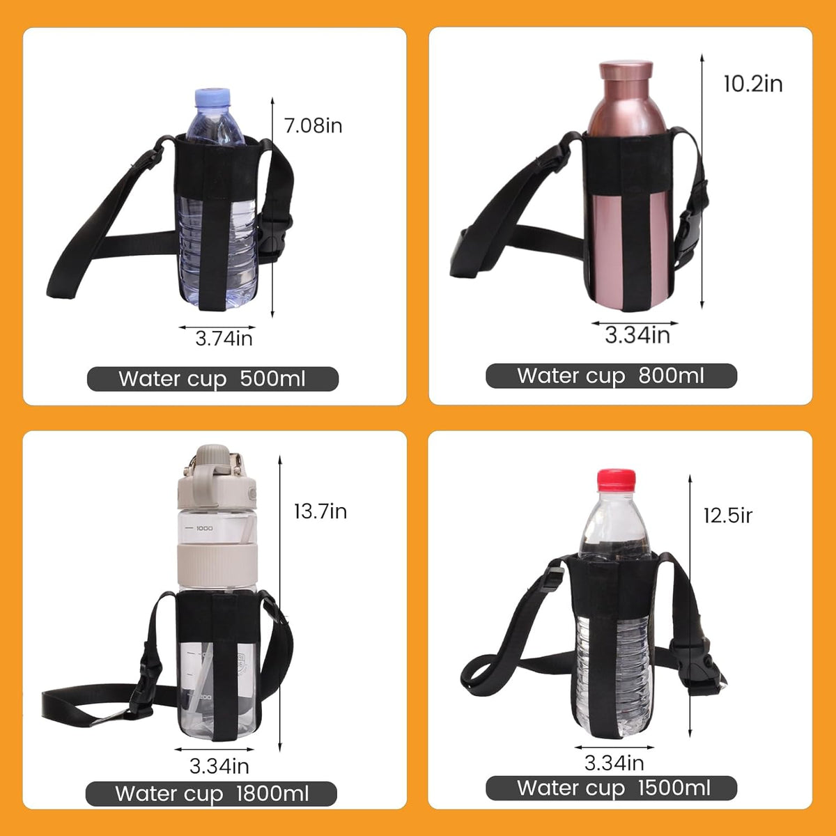 Water Bottle strap,Simple&Adjustable Crossbody strap(Bottle Excluded)
