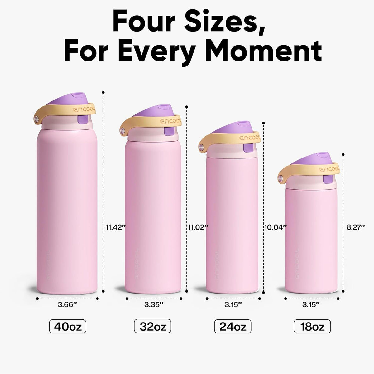 Leakproof Insulated Water Bottle with Straw Dual-Sip Water Bottle Bag-Safe Design for Work, Commute & Gym – Keeps Drinks Cold All Day, 24 oz, Clay Grey - Colors B