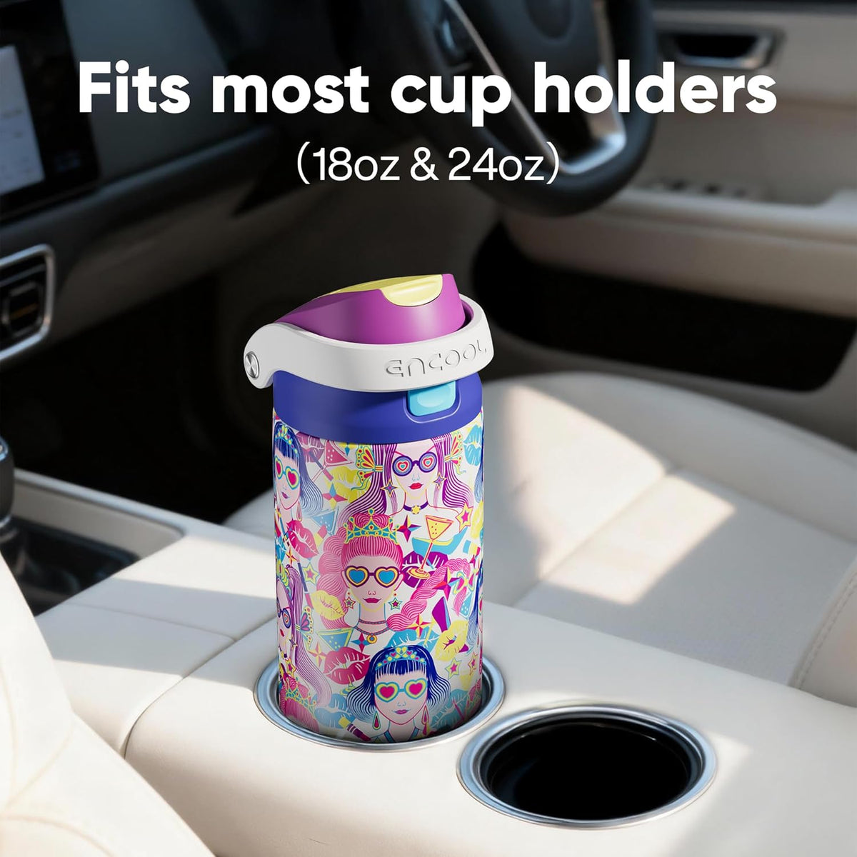Leakproof Insulated Water Bottle with Straw Dual-Sip Water Bottle Bag-Safe Design for Work, Commute & Gym – Keeps Drinks Cold All Day, 24 oz, Clay Grey - Colors B