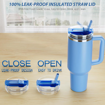 2 Pack 40 oz Flip Straw Lid Only for STANLEY ProTour Tumbler