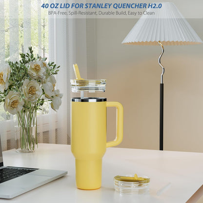 2 Pack 40 oz Flip Straw Lid Only for STANLEY ProTour Tumbler