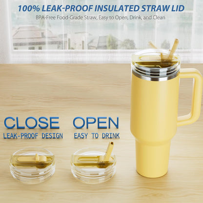 2 Pack 40 oz Flip Straw Lid Only for STANLEY ProTour Tumbler