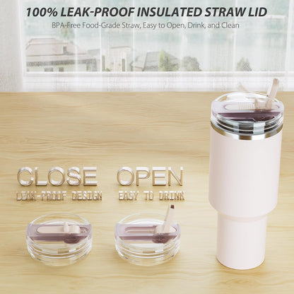 2 Pack 40 oz Flip Straw Lid Only for STANLEY ProTour Tumbler