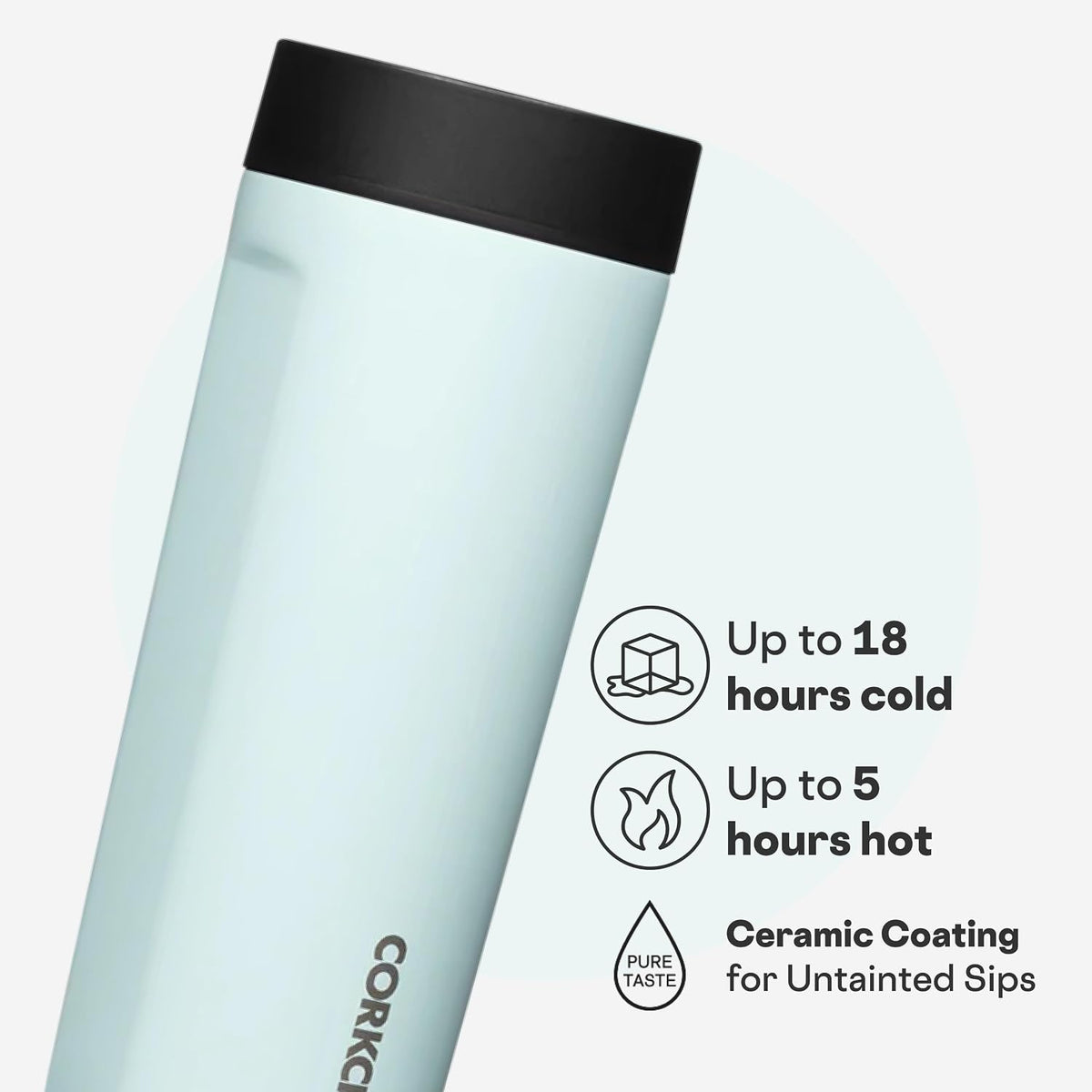Commuter Cup Travel Mug - Insulated Coffee Mug with Lid - Keeps Drinks Cold 18 Hours - 360° Spill-Proof Sip Lid - Holiday Gift - Great for Gifting Warmth - 17 oz - North Shore