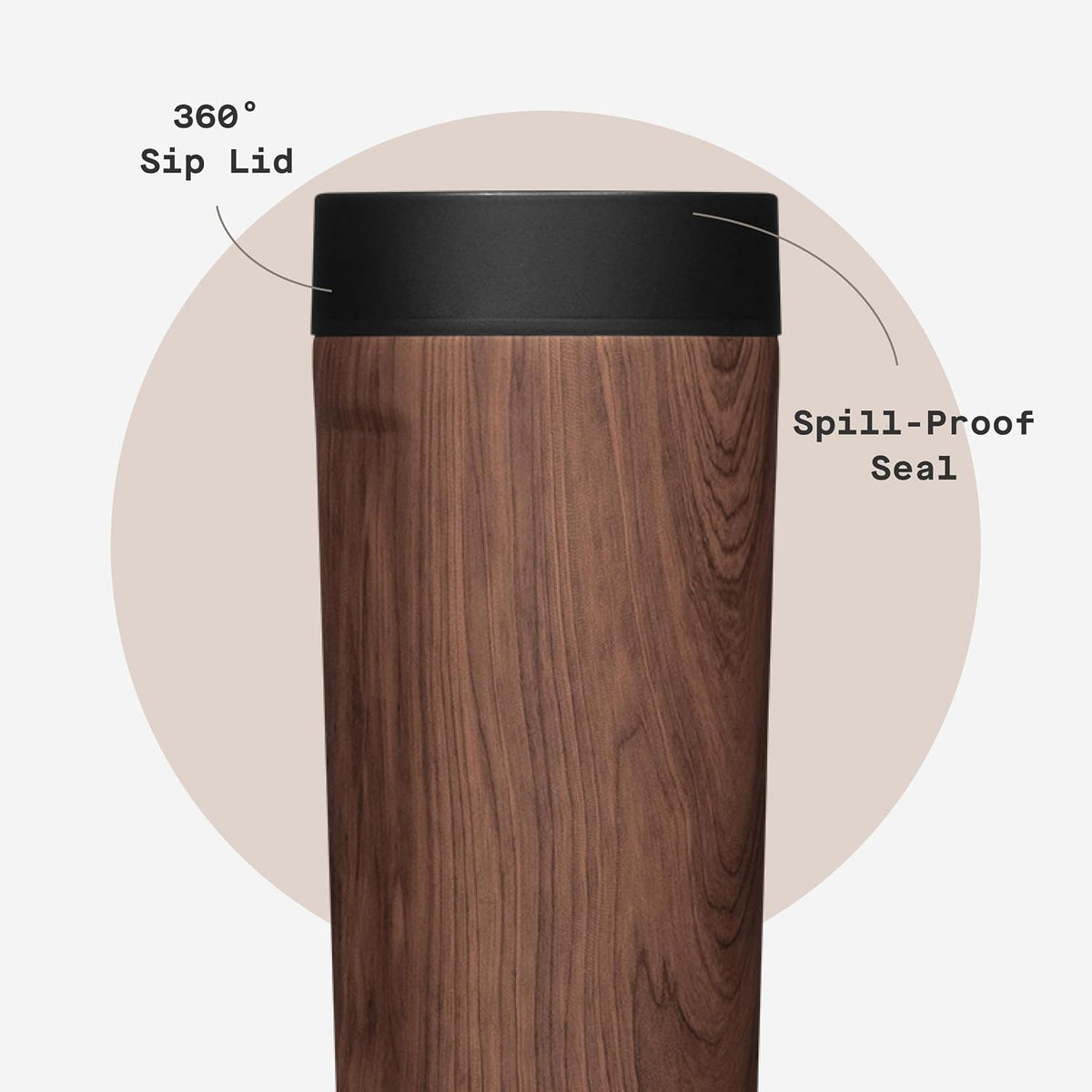 Commuter Cup Travel Mug - Insulated Coffee Mug with Lid - Keeps Drinks Cold 18 Hours - 360° Spill-Proof Sip Lid - Holiday Gift - Great for Gifting Warmth - 17 oz - North Shore