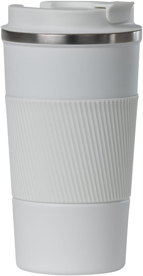 Dominica 18 oz Travel Coffee Mug - Double Wall Vacuum Insulated Stainless Steel Tumbler with Flip Lid, Leak-Proof Coffee Cup with Non-Slip Silicone Base, Hot & Cold Drink Container
