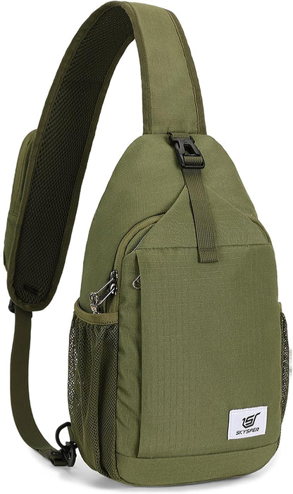 Sling Bag RFID Cross Body Bag Recycled Crossbody Backpack Travel Daypack