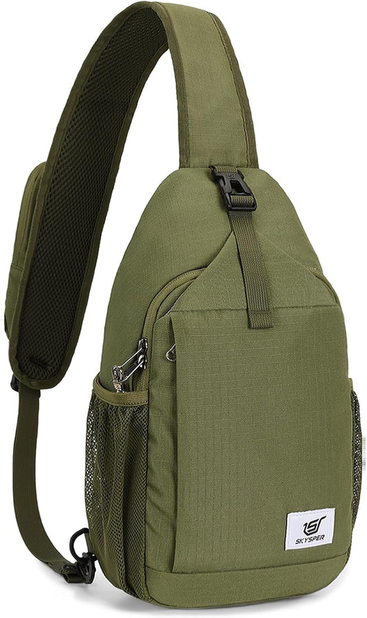 Sling Bag RFID Cross Body Bag Recycled Crossbody Backpack Travel Daypack