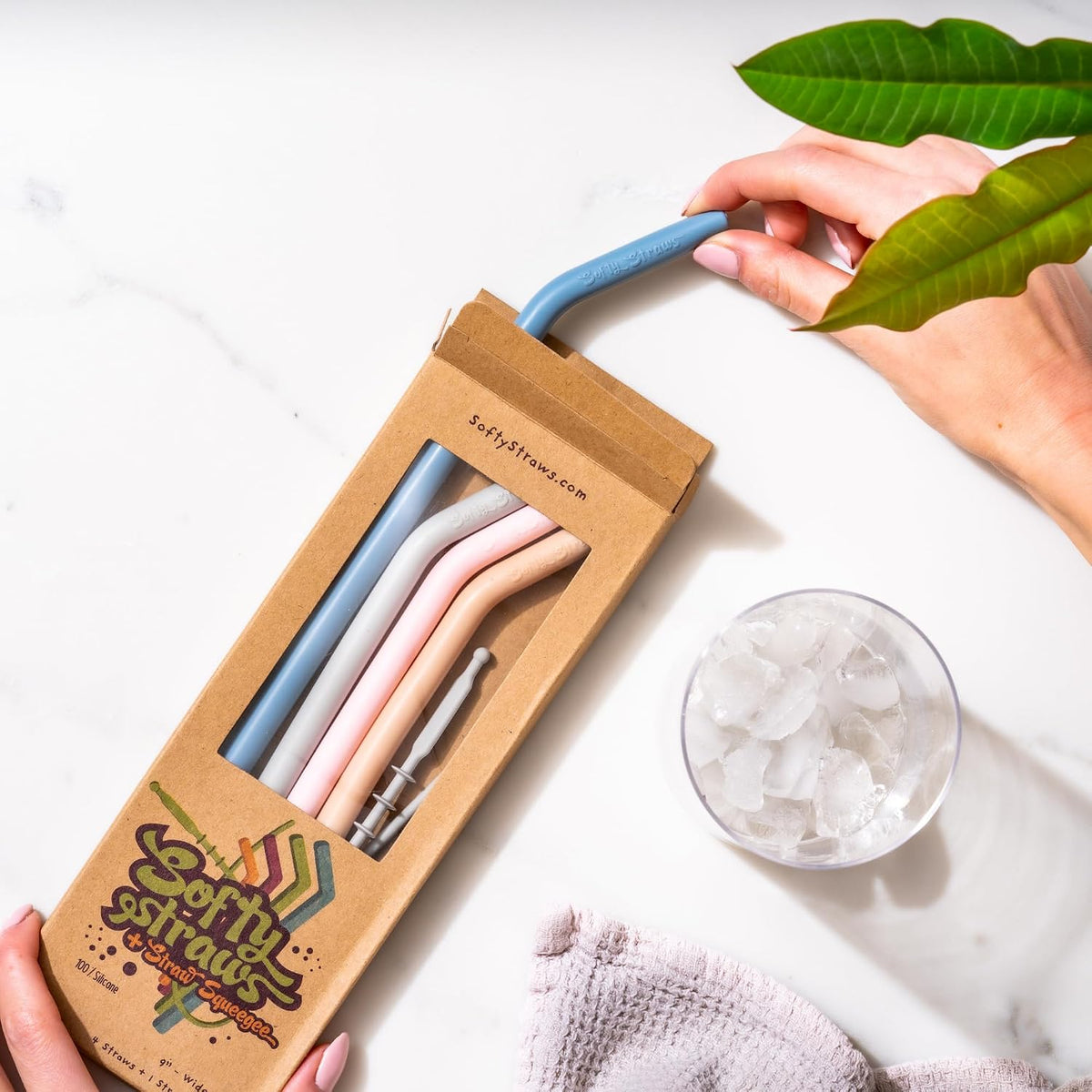 Premium Reusable Stainless Steel Drinking Straws With Silicone Tips + Patented Straw Cleaners and Carrying Case - 9” Long Metal With Curved Bend for 20/30/32oz Tumblers