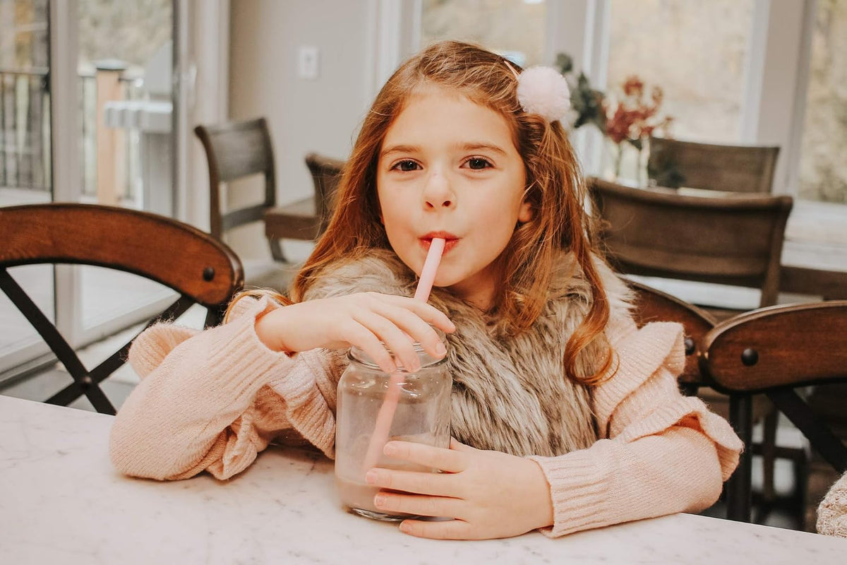 Premium Reusable Stainless Steel Drinking Straws With Silicone Tips + Patented Straw Cleaners and Carrying Case - 9” Long Metal With Curved Bend for 20/30/32oz Tumblers