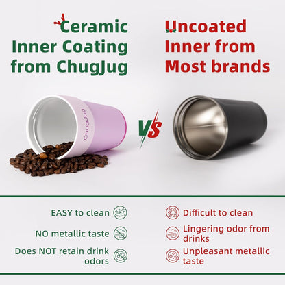 16 oz Travel Coffee Mug with Ceramic Coating, Cute Insulated Tumbler