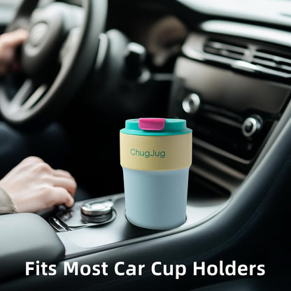 16 oz Travel Coffee Mug with Ceramic Coating, Cute Insulated Tumbler