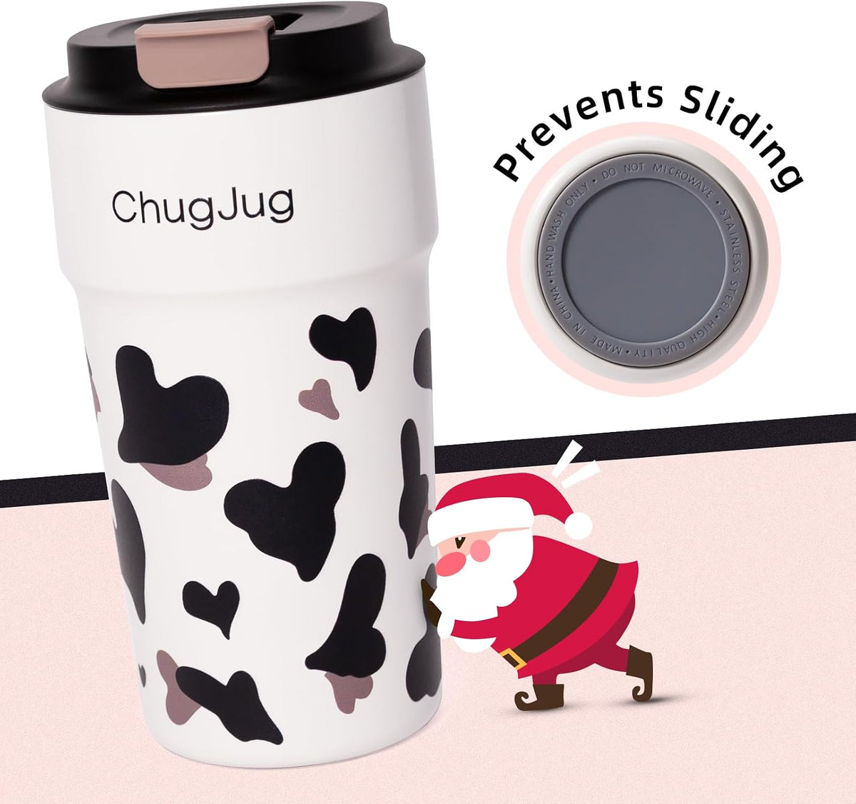 16 oz Travel Coffee Mug with Ceramic Coating, Cute Insulated Tumbler