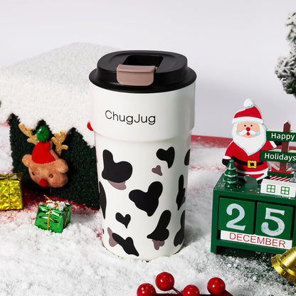 16 oz Travel Coffee Mug with Ceramic Coating, Cute Insulated Tumbler