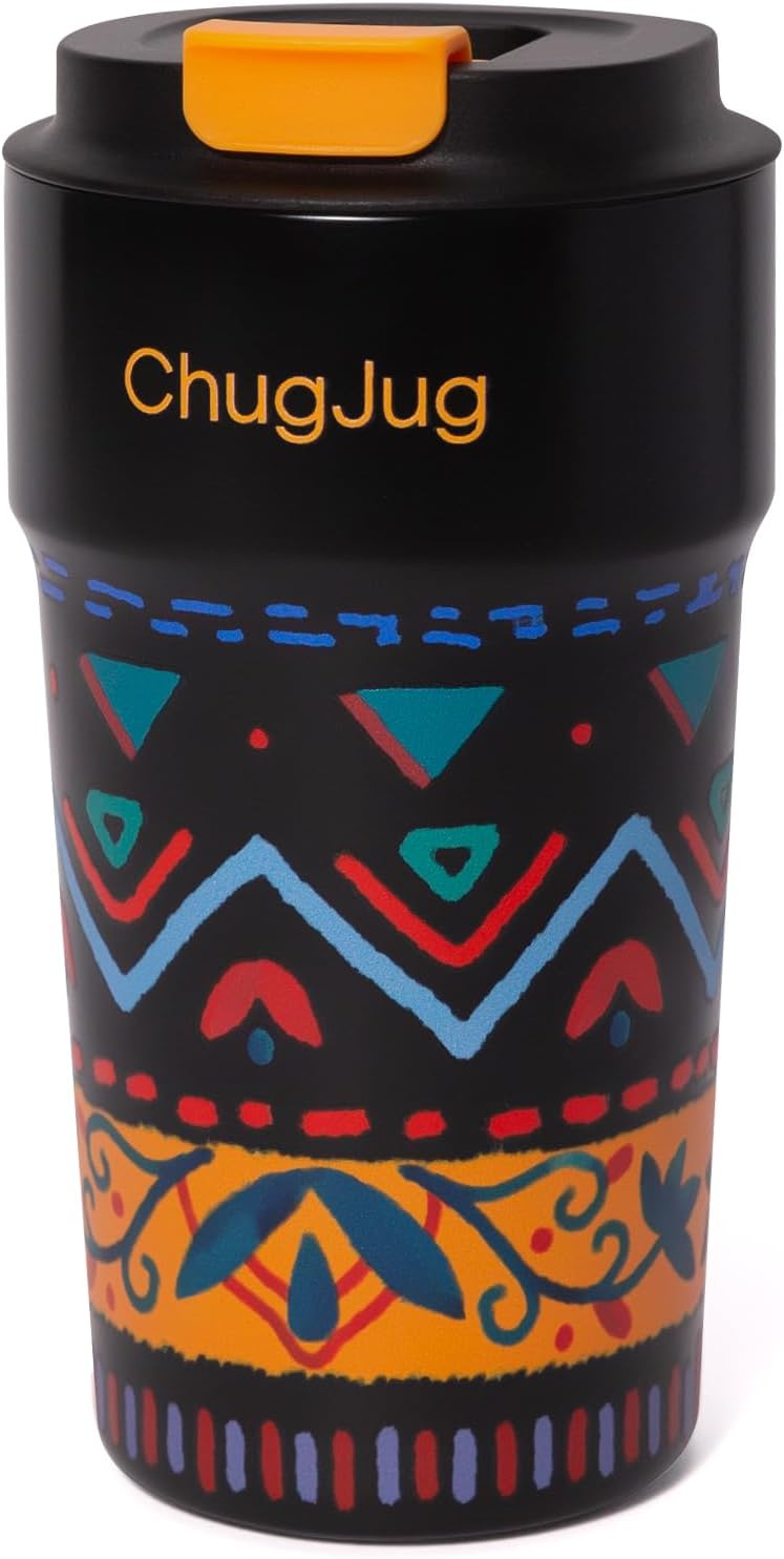 16 oz Travel Coffee Mug with Ceramic Coating, Cute Insulated Tumbler