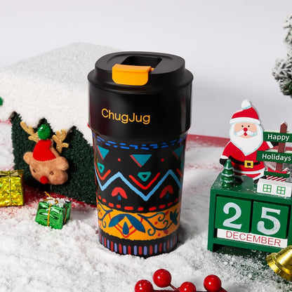 16 oz Travel Coffee Mug with Ceramic Coating, Cute Insulated Tumbler