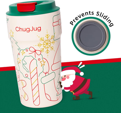 16 oz Travel Coffee Mug with Ceramic Coating, Cute Insulated Tumbler