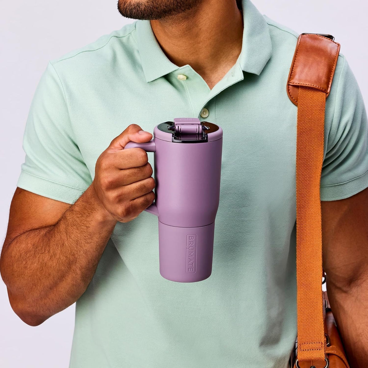 Müv - 25oz 100% Leak Proof Insulated Coffee Mug with Handle & Lid - Stainless Steel Coffee Travel Mug - Double Walled Coffee Cup (Lilac Dusk)
