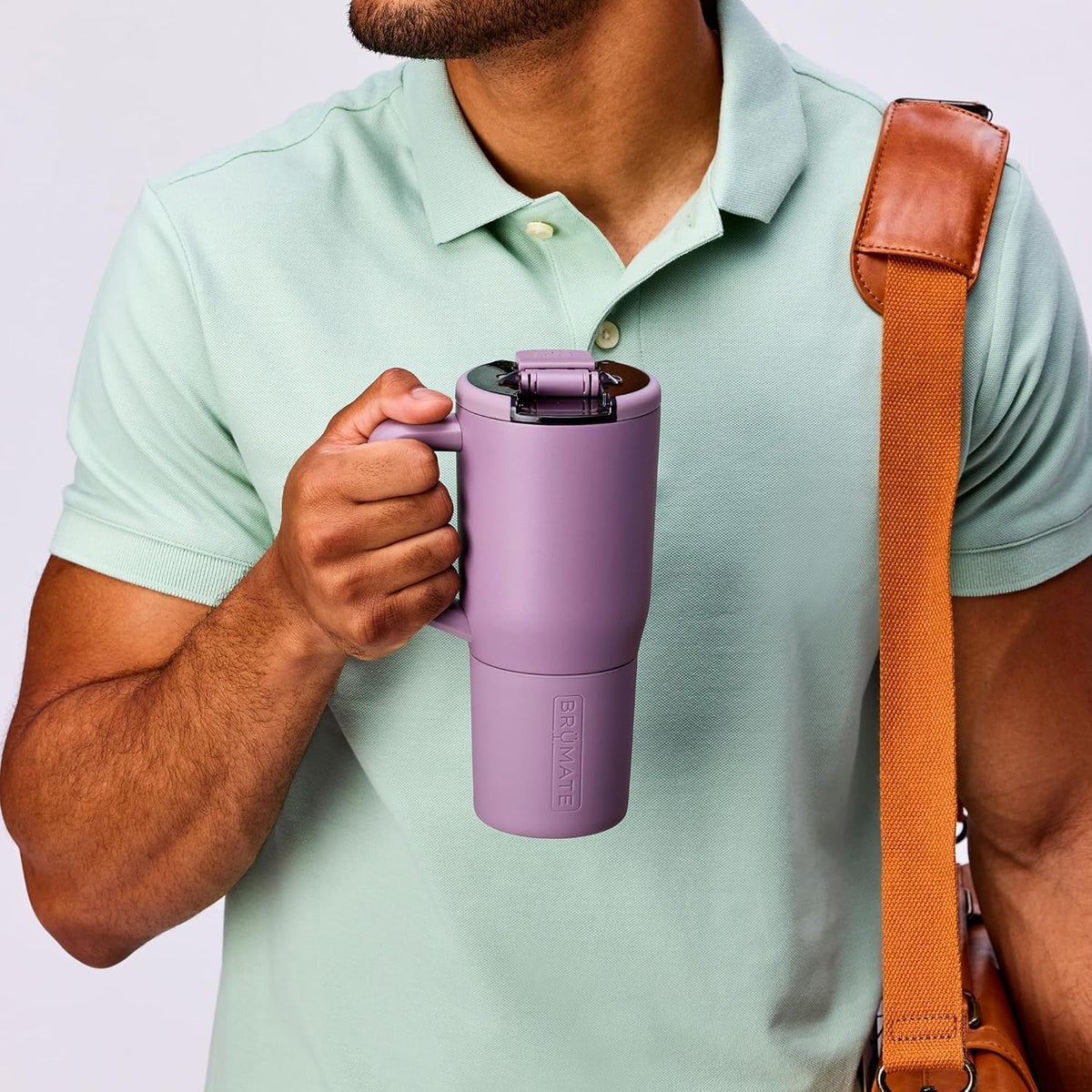 Müv - 25oz 100% Leak Proof Insulated Coffee Mug with Handle & Lid - Stainless Steel Coffee Travel Mug - Double Walled Coffee Cup (Lilac Dusk)