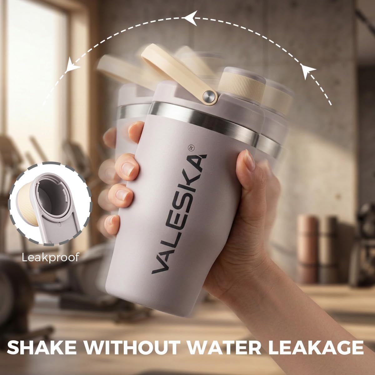 Protein Shaker Bottle | 20oz Insulated Stainless Steel Protein Shaker, BPA Free, Leak Proof, Dishwasher Safe, Perfect for Protein Shakes and Pre Workout | Green