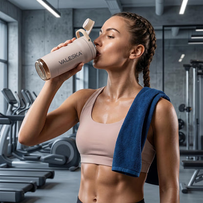 Protein Shaker Bottle | 20oz Insulated Stainless Steel Protein Shaker, BPA Free, Leak Proof, Dishwasher Safe, Perfect for Protein Shakes and Pre Workout | Green