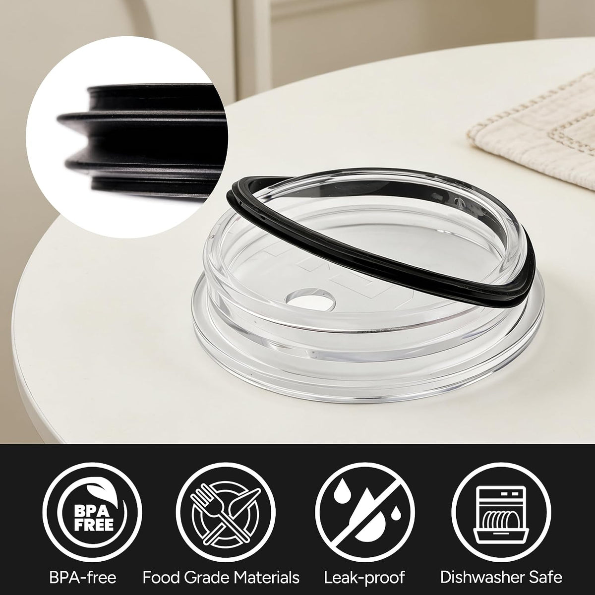 Silicone Seal Replacement Gaskets for Yeti 30 Oz Tumbler Lid