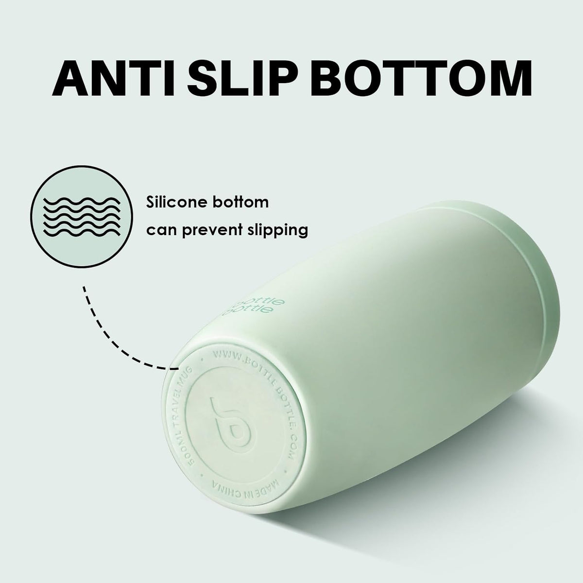 BOTTLE BOTTLE Insulated Coffee Tumbler with Push Button Lid 16oz(Green)