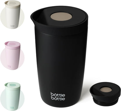 BOTTLE BOTTLE Insulated Coffee Tumbler with Push Button Lid 16oz(Green)
