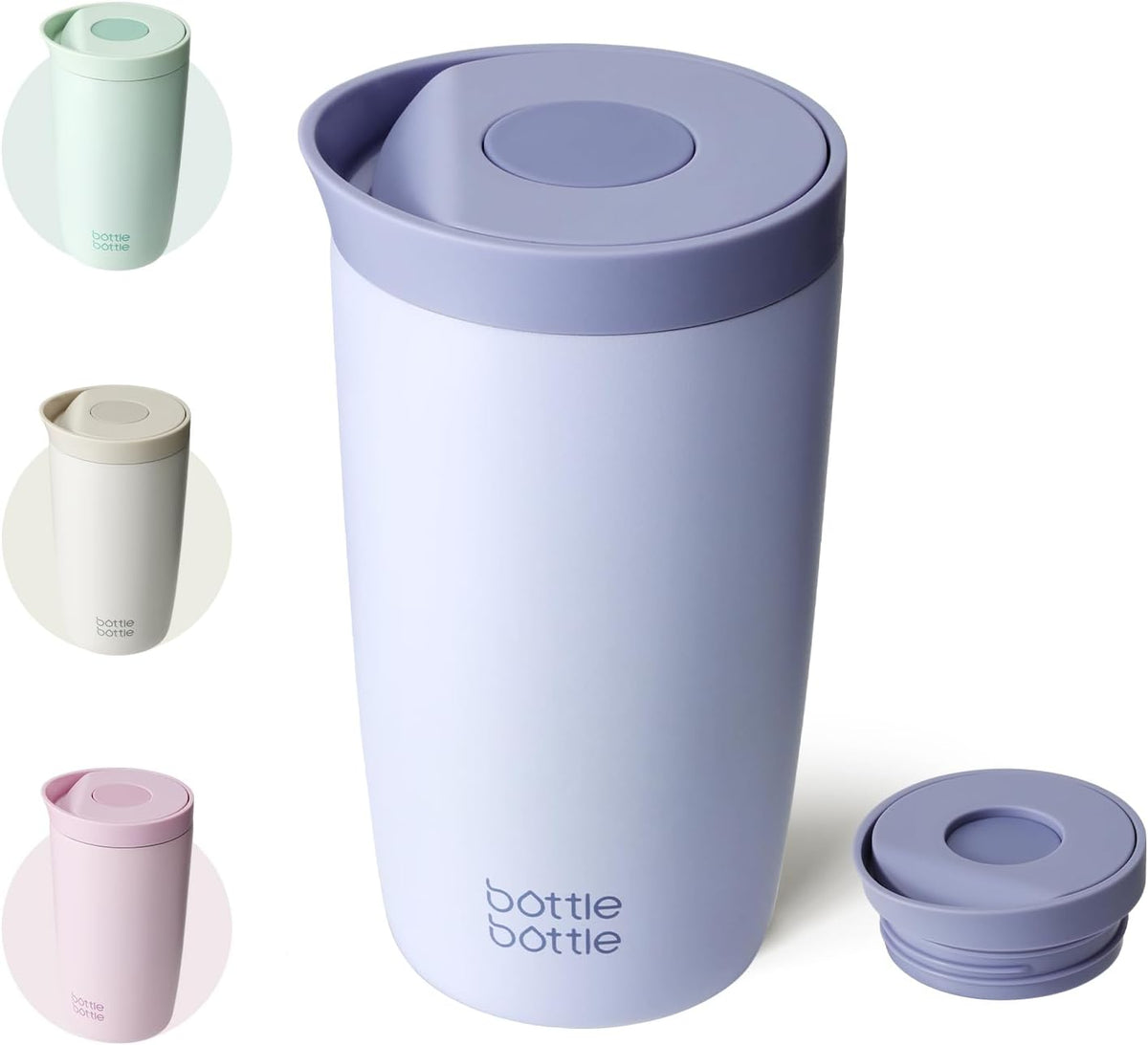 BOTTLE BOTTLE Insulated Coffee Tumbler with Push Button Lid 16oz(Green)