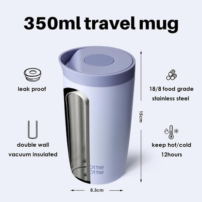BOTTLE BOTTLE Insulated Coffee Tumbler with Push Button Lid 16oz(Green)