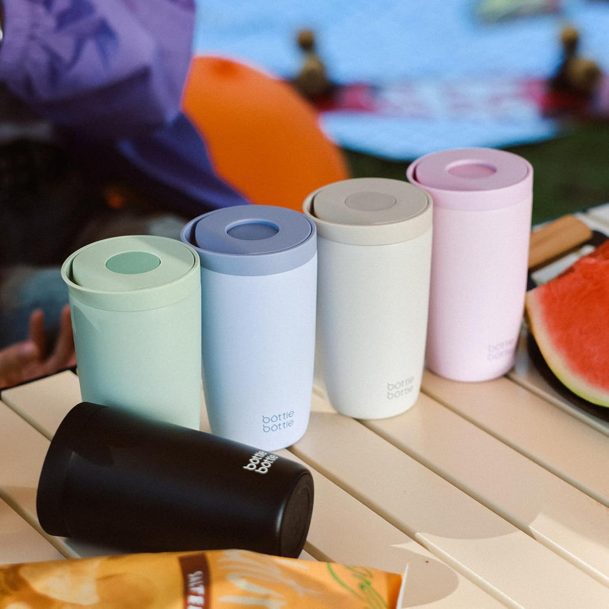 BOTTLE BOTTLE Insulated Coffee Tumbler with Push Button Lid 16oz(Green)