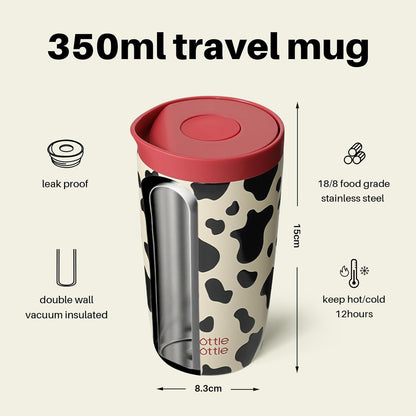 BOTTLE BOTTLE Insulated Coffee Tumbler with Push Button Lid 16oz(Green)