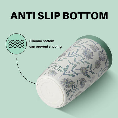 BOTTLE BOTTLE Insulated Coffee Tumbler with Push Button Lid 16oz(Green)