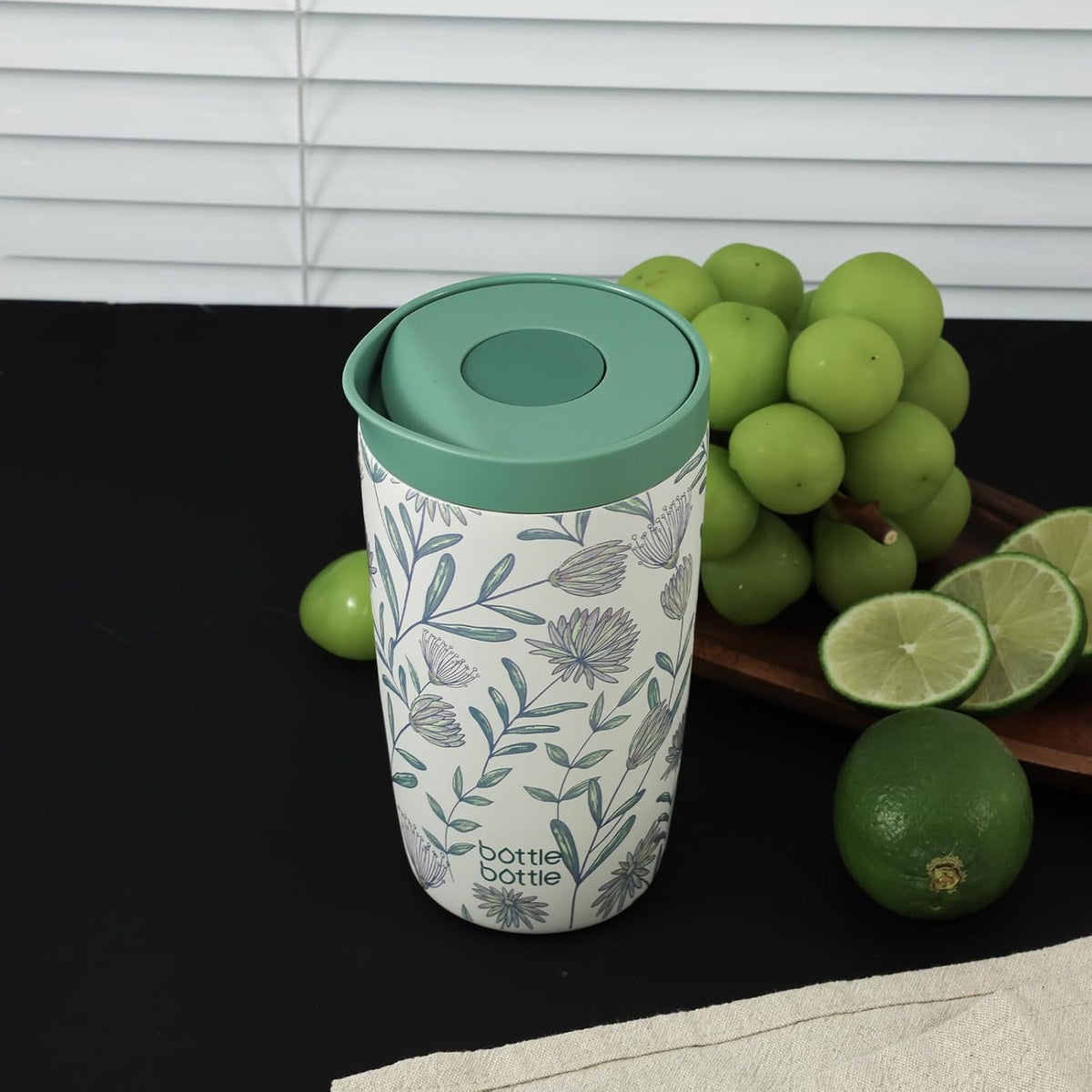 BOTTLE BOTTLE Insulated Coffee Tumbler with Push Button Lid 16oz(Green)