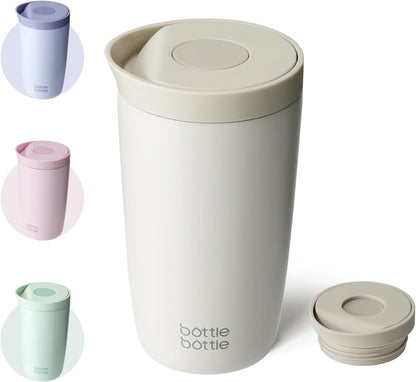 BOTTLE BOTTLE Insulated Coffee Tumbler with Push Button Lid 16oz(Green)