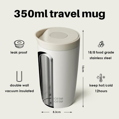 BOTTLE BOTTLE Insulated Coffee Tumbler with Push Button Lid 16oz(Green)