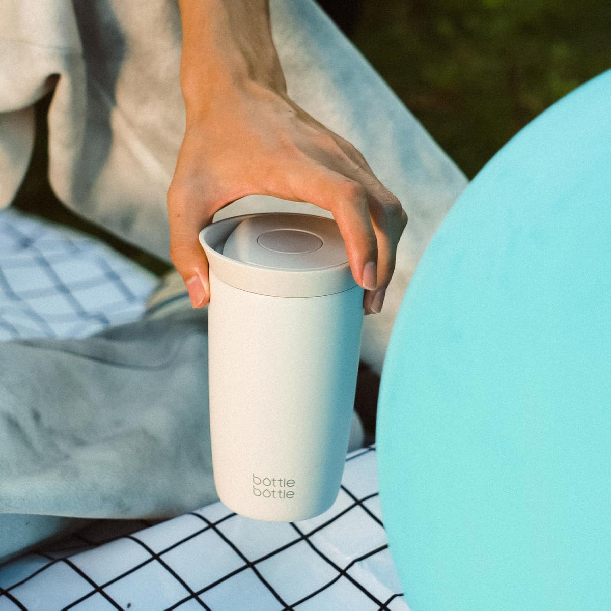 BOTTLE BOTTLE Insulated Coffee Tumbler with Push Button Lid 16oz(Green)