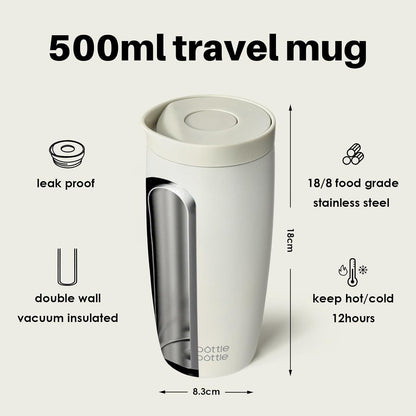 BOTTLE BOTTLE Insulated Coffee Tumbler with Push Button Lid 16oz(Green)