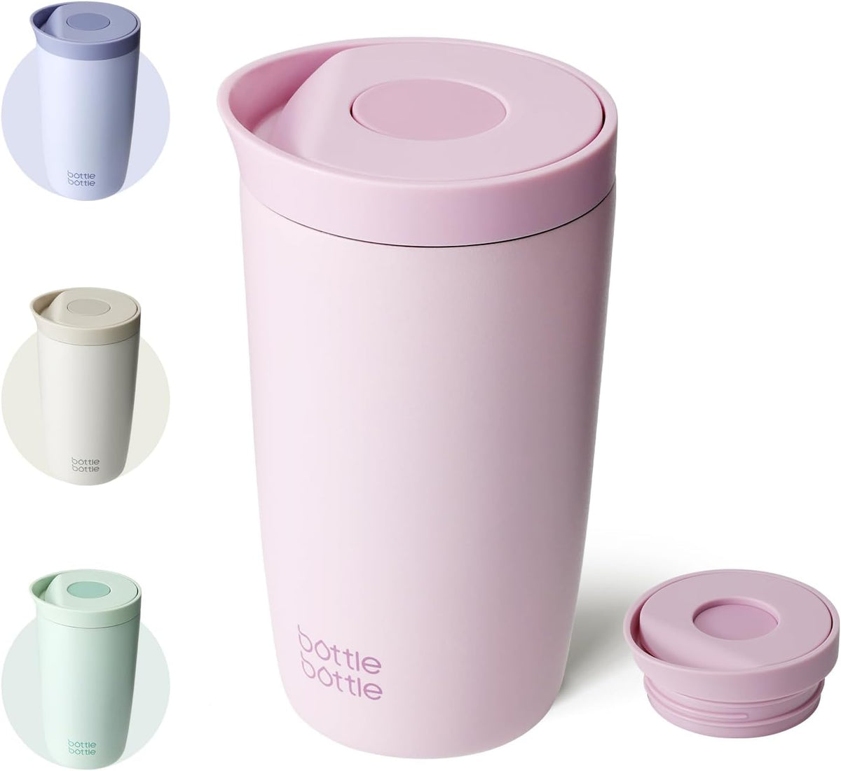 BOTTLE BOTTLE Insulated Coffee Tumbler with Push Button Lid 16oz(Green)