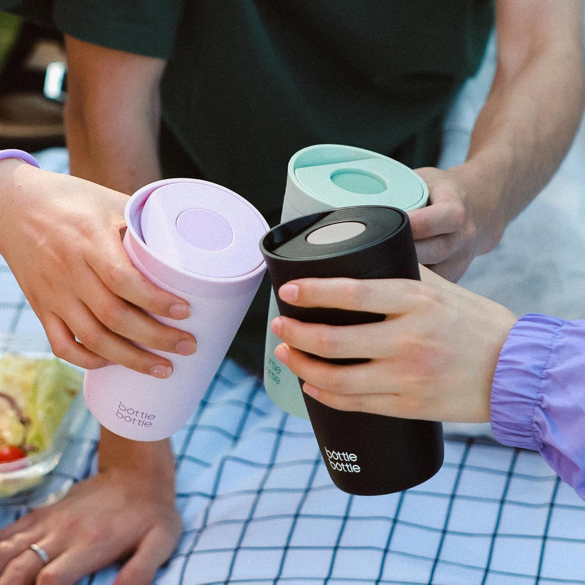 BOTTLE BOTTLE Insulated Coffee Tumbler with Push Button Lid 16oz(Green)