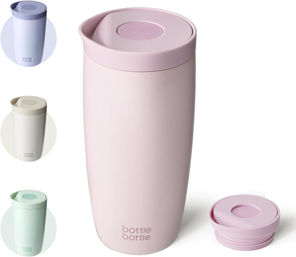 BOTTLE BOTTLE Insulated Coffee Tumbler with Push Button Lid 16oz(Green)