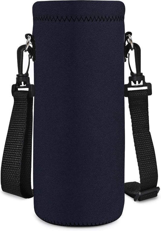 Water Bottle Sling Bag Carrier Crossbody Sleeve,Insulated Neoprene Bottle Case Holder Pouch Cover 500ML/17oz with Shoulder Strap for Walking Women Men