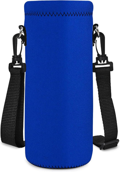 Water Bottle Sling Bag Carrier Crossbody Sleeve,Insulated Neoprene Bottle Case Holder Pouch Cover 500ML/17oz with Shoulder Strap for Walking Women Men
