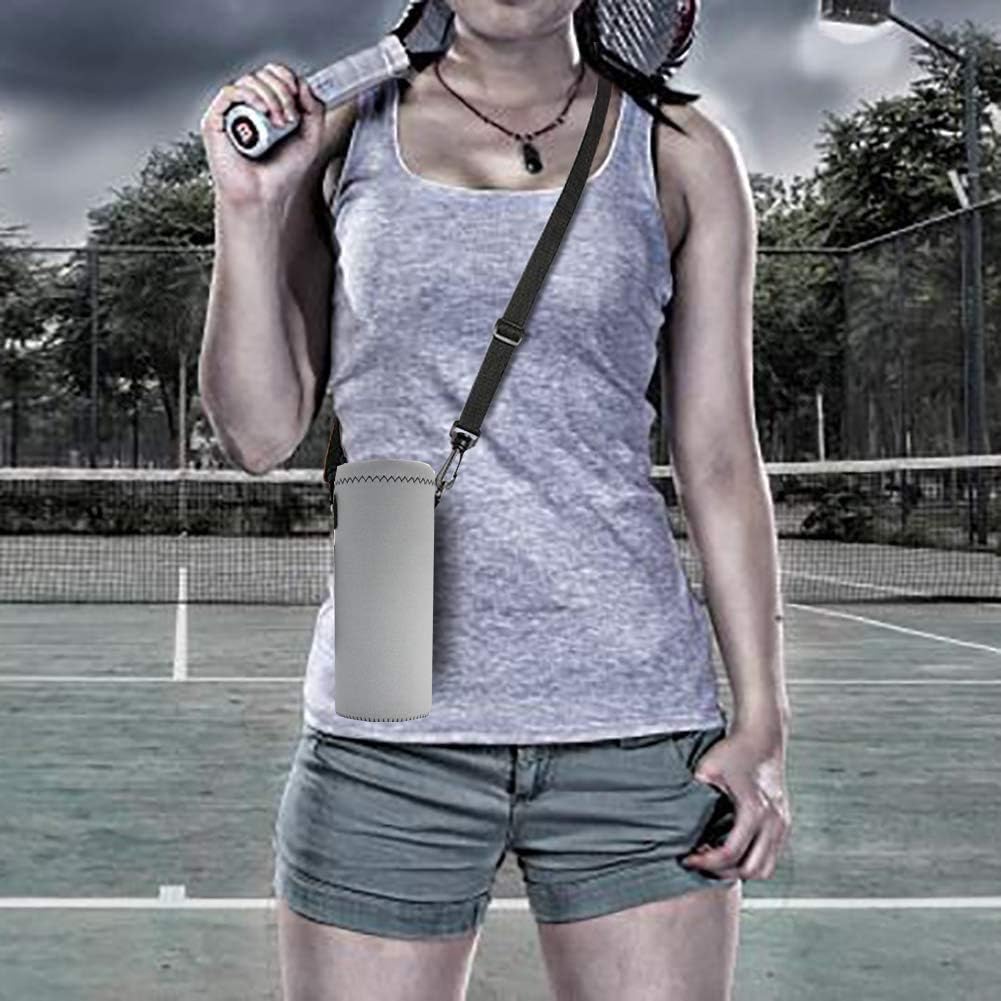 Water Bottle Sling Bag Carrier Crossbody Sleeve,Insulated Neoprene Bottle Case Holder Pouch Cover 500ML/17oz with Shoulder Strap for Walking Women Men