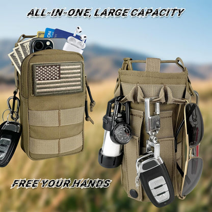 Water Bottle Holder with Strap - Tactical Insulated Water Bottle Sleeve with MOLLE System Water Bottle Cover Cross-Body Pouch for Walking Hiking Camping Gym 32oz&40oz