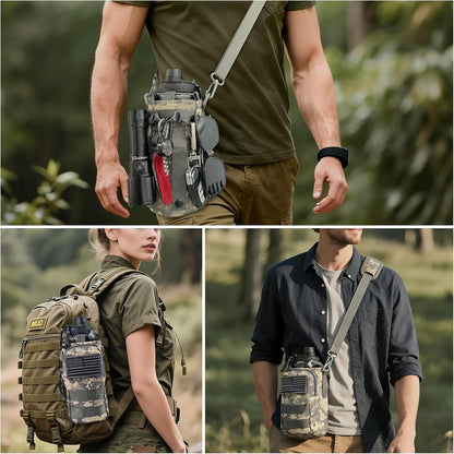 Water Bottle Holder with Strap - Tactical Insulated Water Bottle Sleeve with MOLLE System Water Bottle Cover Cross-Body Pouch for Walking Hiking Camping Gym 32oz&40oz