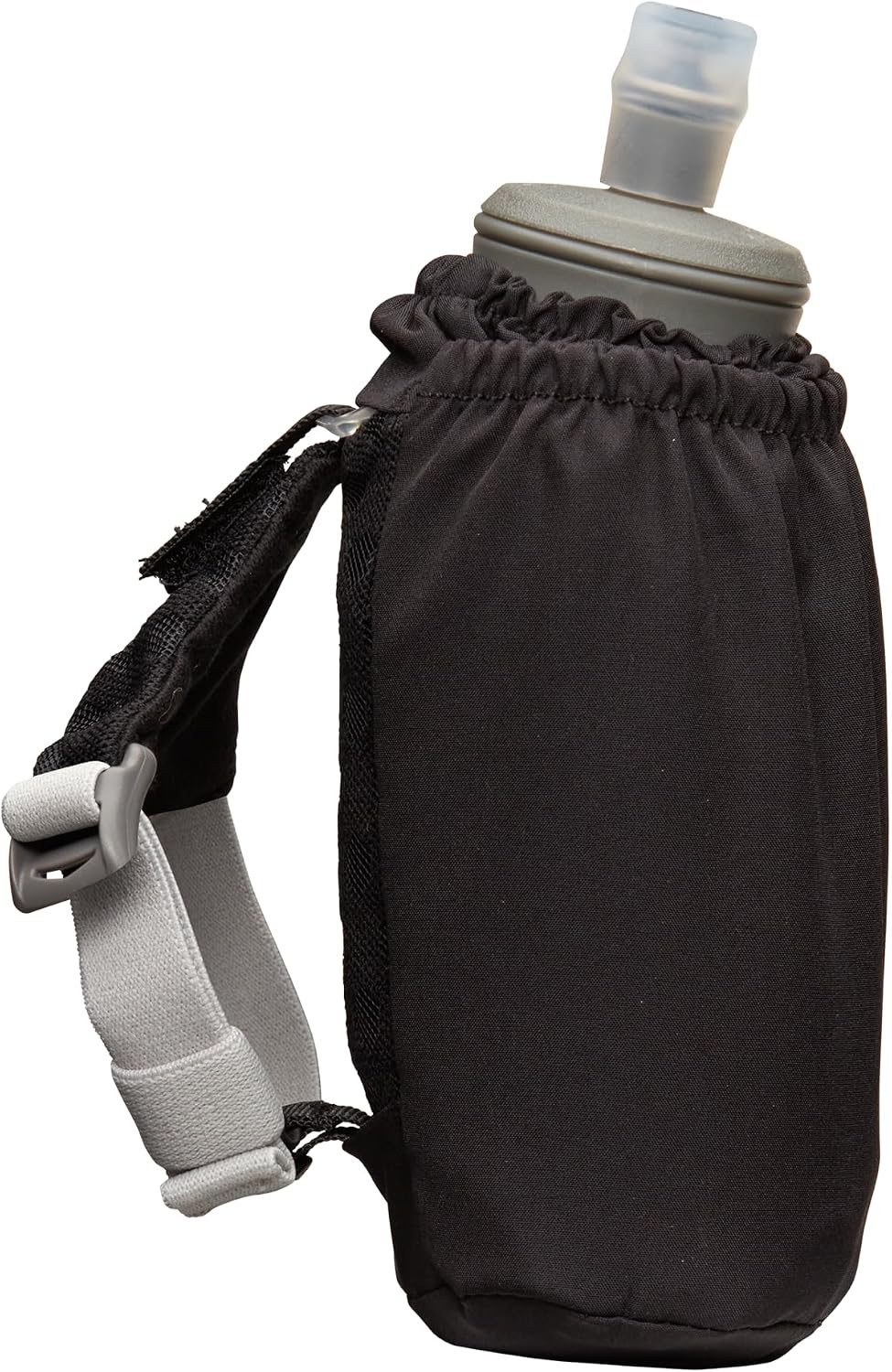 Nathan Handheld Soft Flask 18oz - Exo-Draw Insulated Collapsible Bottle - Grip-Free Strap & Rigid ExoSpine for Comfort/Support - Breathable Mesh Strap - Ideal Running/Hiking, Pinnacle, Black
